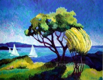 ドックスケープ Painting - yxf0198d 印象派 海景 海洋